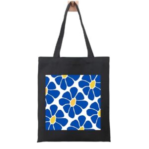 Floral Cotton Canvas Tote Bag